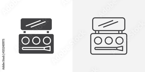 Makeup palette Icon set. vectors for apps and website designs