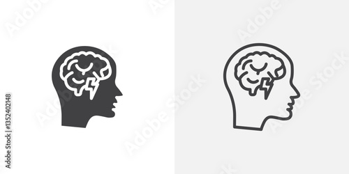Mental disorder Icon set. vectors for apps and website designs