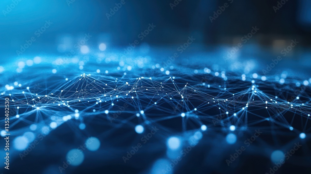 Obraz premium Abstract network digital technology. Background data stream. Potential for use in technology or science concepts