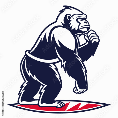 Gorilla logo Projects strength, intelligence, and dominance, embodying a powerful and commanding brand presence