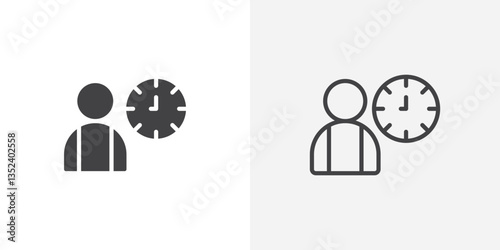 Office hours Icon set. vectors for apps and website designs