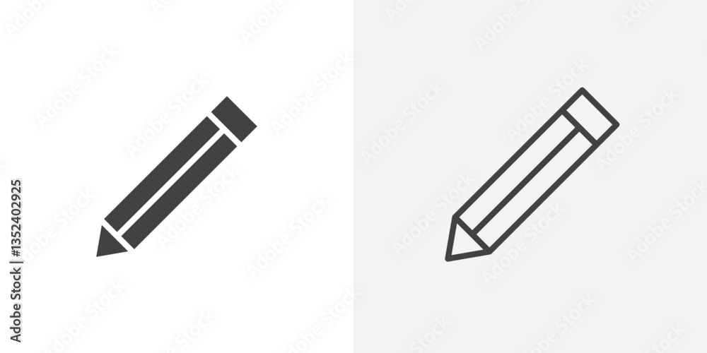 Pencil Icon set. vectors for apps and website designs Pencil Icon set. vectors for apps and website designs