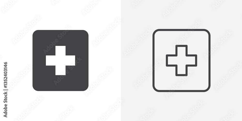 Plus Icon set. vectors for apps and website designs Plus Icon set. vectors for apps and website designs