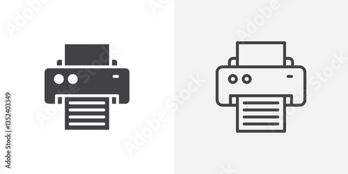 Print Icon set. vectors for apps and website designs