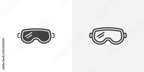 Ski goggles Icon set. vectors for apps and website designs