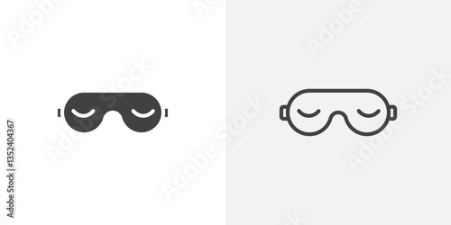 Sleeping mask Icon set. vectors for apps and website designs