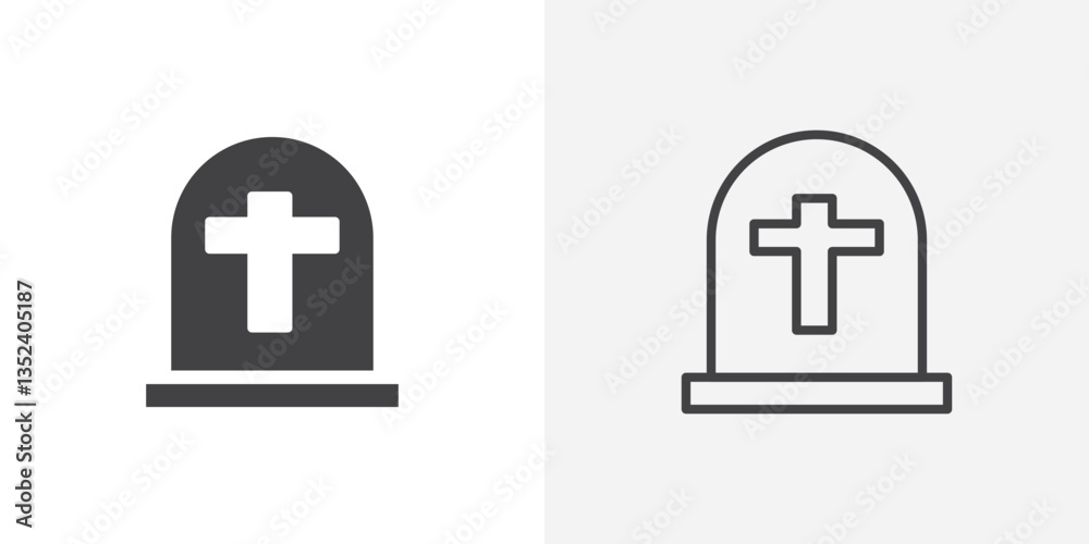Tombstone Icon set. vectors for apps and website designs Tombstone Icon set. vectors for apps and website designs