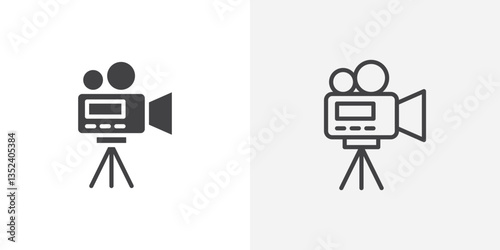 TV camera Icon set. vectors for apps and website designs