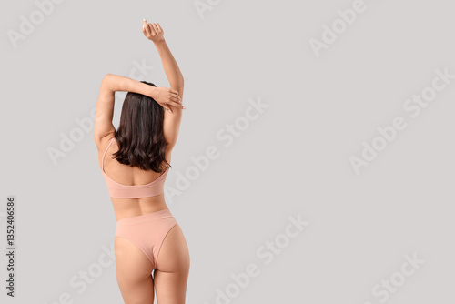 Pretty young woman in under...