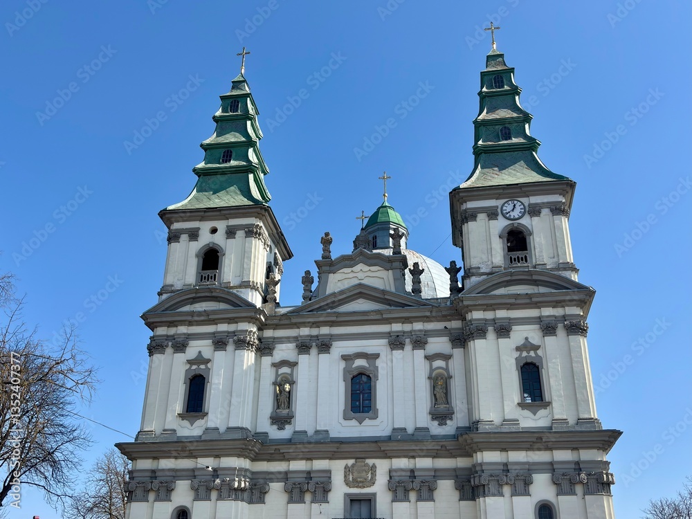 bell tower of the church in Ternopil, Ukraine bell tower of the church in Ternopil, Ukraine