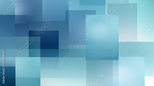 A professional, sleek virtual background with abstract high-tech design in white and blue, perfect for presentations. photo