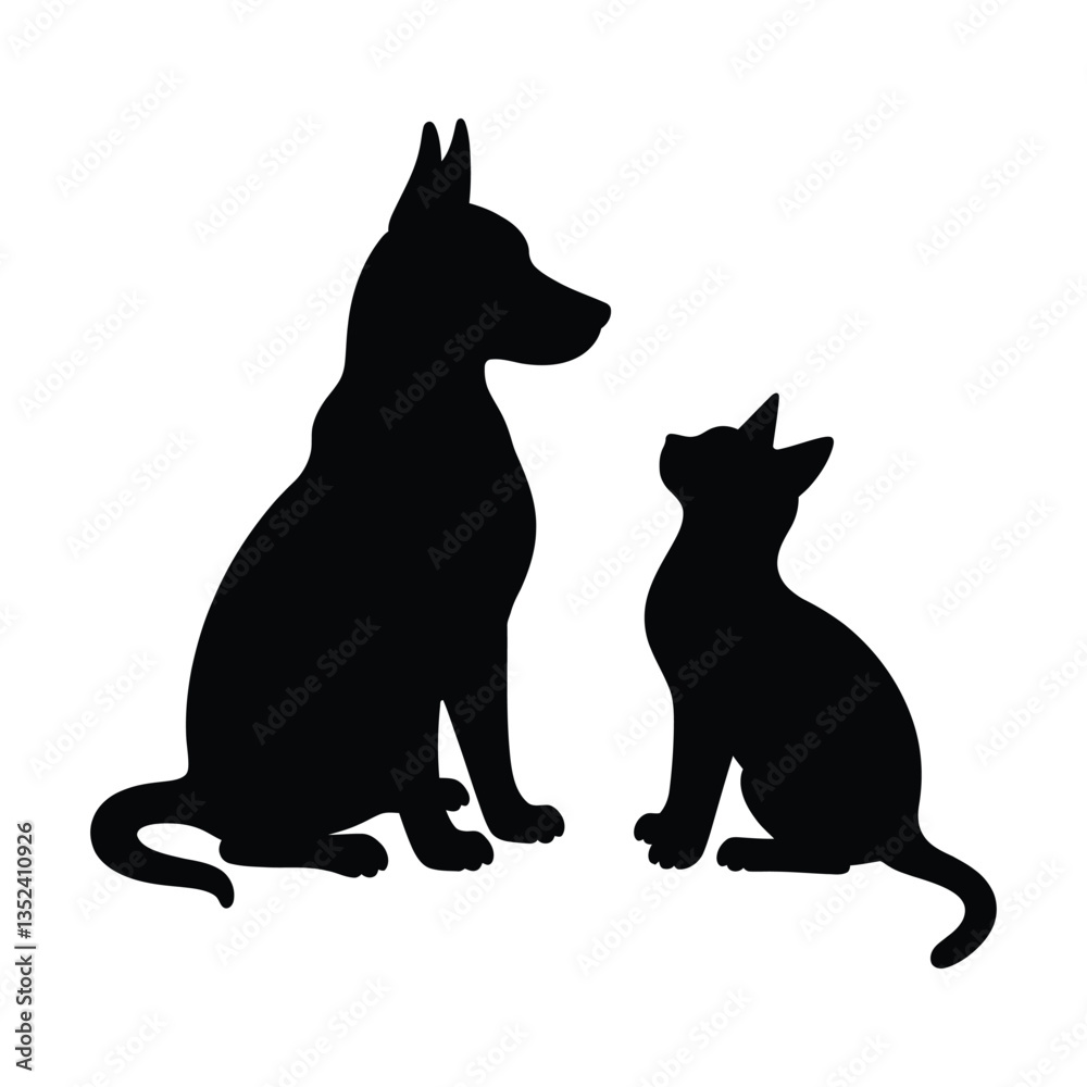 Minimalist Dog and Cat Silhouette Icon – Pet Friendship Vector, Title: Minimalist Dog and Cat Silhouette Icon – Pet Friendship Vector, Clean and Modern Dog and Cat Silhouette Logo for Pet Business Minimalist Dog and Cat Silhouette Icon – Pet Friendship Vector, Title: Minimalist Dog and Cat Silhouette Icon – Pet Friendship Vector, Clean and Modern Dog and Cat Silhouette Logo for Pet Business
