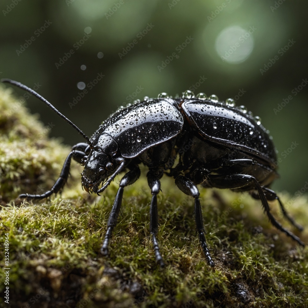 Naklejka premium bug on a leaf
