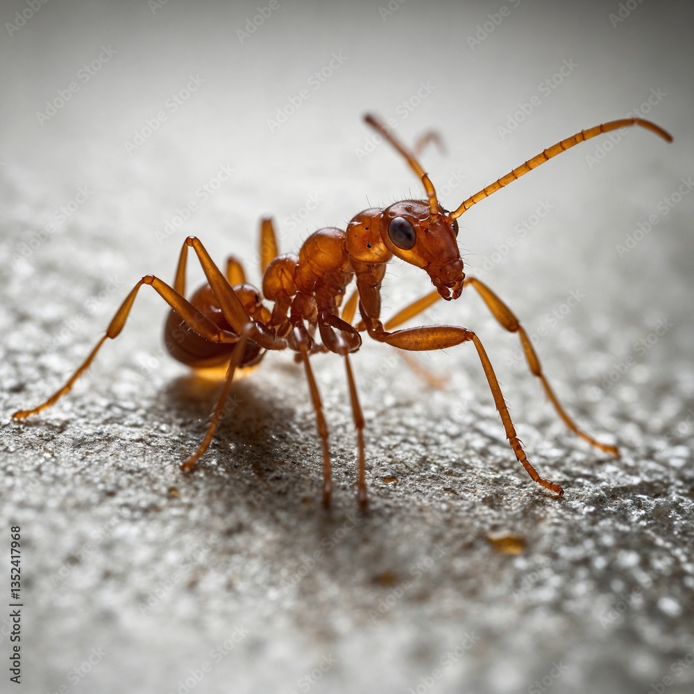 black ant on the ground