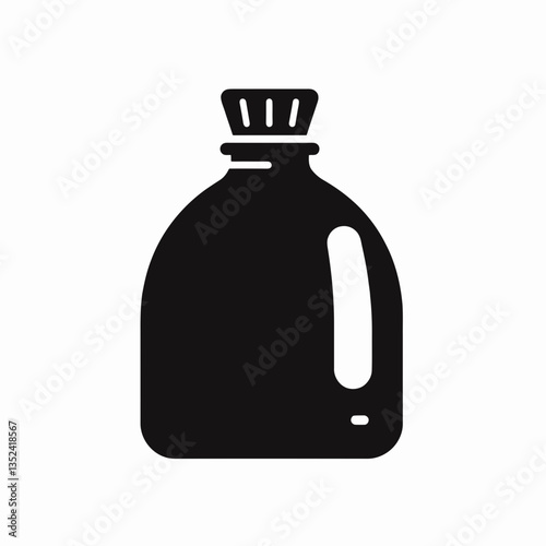 Hot Water Bottle silhouette in black on a white background