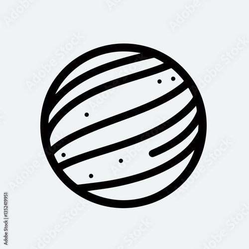 Hula Hoop silhouette in black on a white background