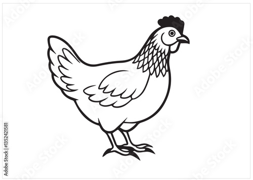 Hen vector illustration Design