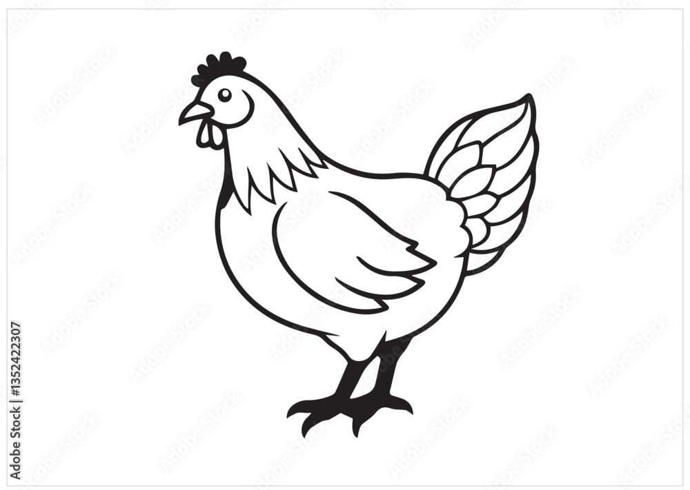 Hen vector illustration Design Hen vector illustration Design