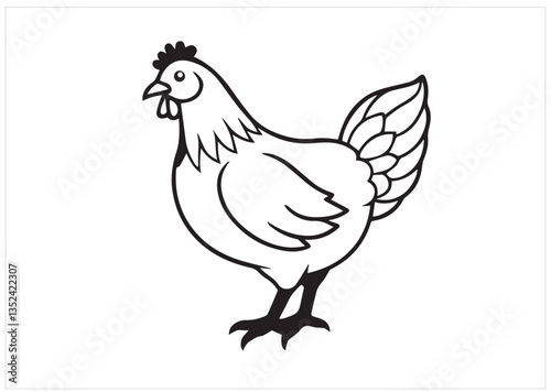 Hen vector illustration Design