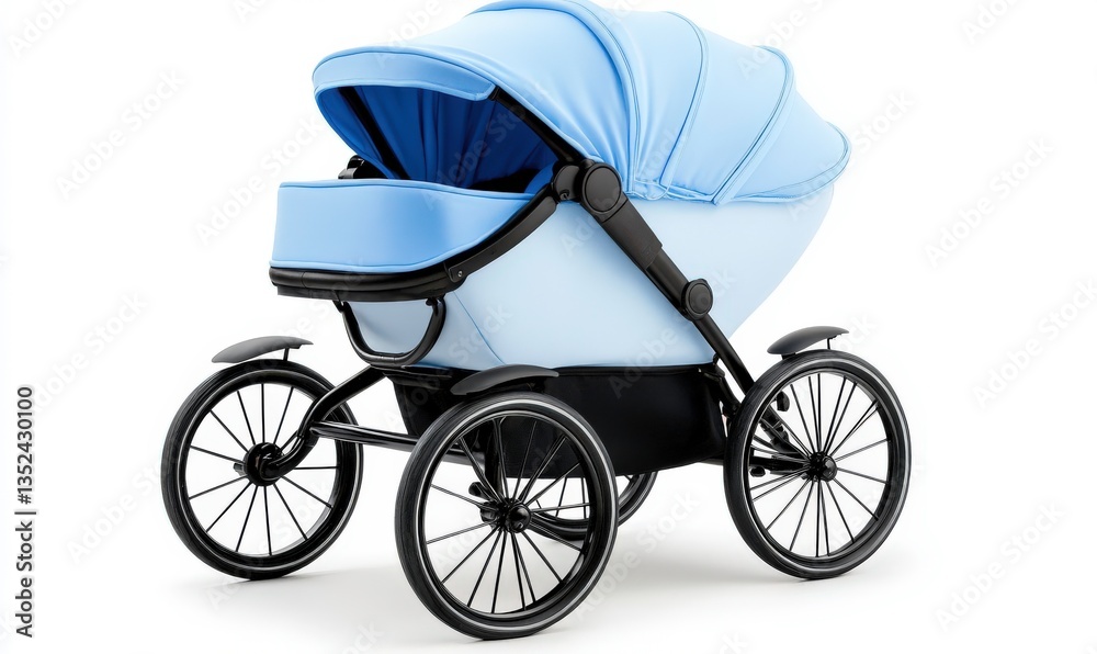 Fototapeta premium Stylish and Functional Baby Stroller with Comfortable Seating and Smooth Wheels for Easy Maneuverability in Urban and Suburban Environments