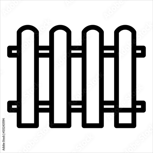 fence line icon vector illustration isolated on white background
