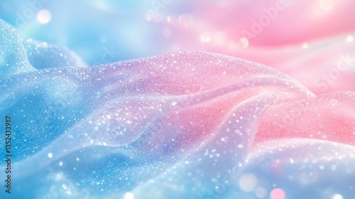 Sparkling waves of fabric create an abstract and dreamy landscape