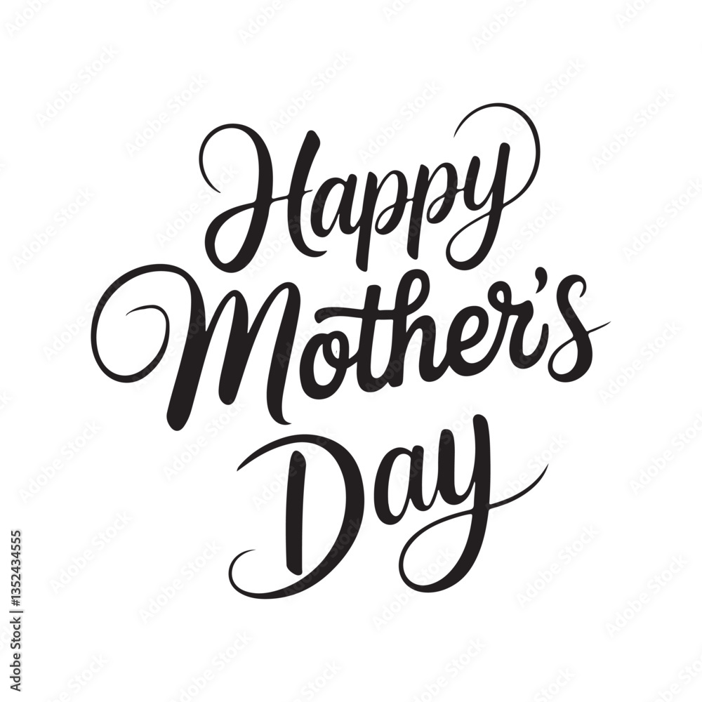 Obraz premium Happy Mother's Day text typography t-shirt design vector illustration
