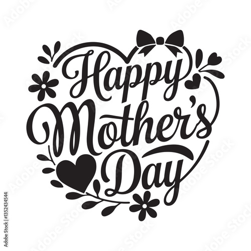 Happy Mother's Day text typography t-shirt design vector illustration