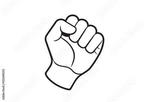 Fist hand silhouette. hand logo, icon. hand vector design isolated on white background.