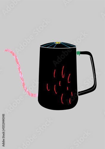freehand coffee graphic design