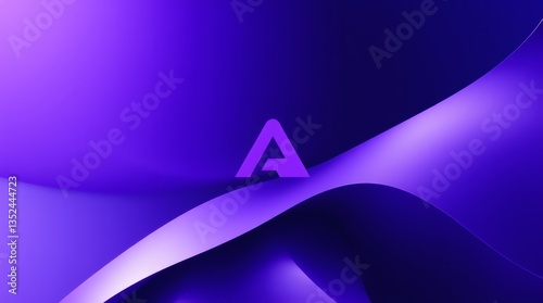Abstract purple logo design with flowing wave background abstract blue background with lines