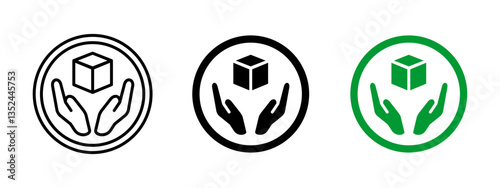 Fragile icon. Breakable glass vector illustration. Safety warning and package handling symbol for shipping and logistics. Caution sign for delicate items.