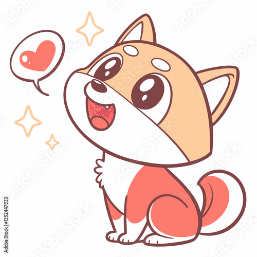 cute shiba inu logo