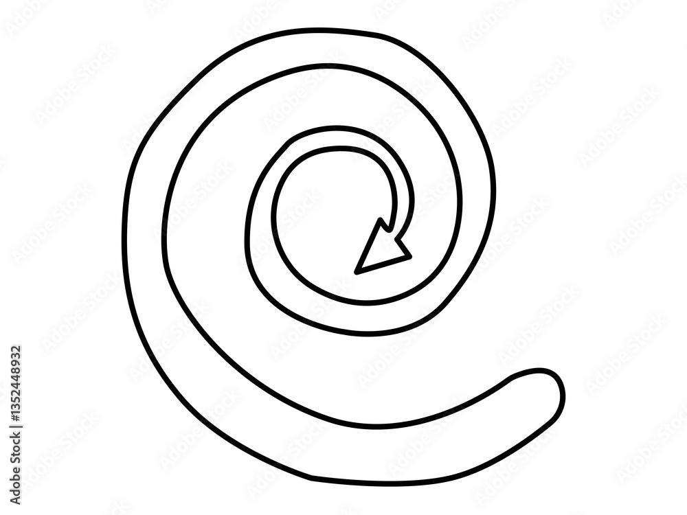 spiral arrow