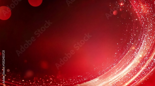Red background with a product display stand, representing e-commerce and online retail. The clean space and minimalistic design create a perfect backdrop for showcasing products in a professional and 