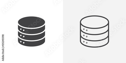 Database vector icon symbol. illustration sign collection.