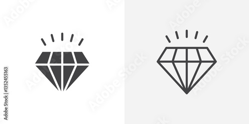 Diamond vector icon symbol. illustration sign collection.