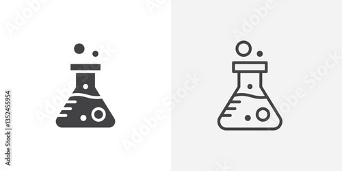 Flask icon set. vector icons for apps and website ui design