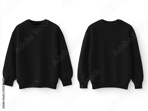 black sweatshirt isolated on white