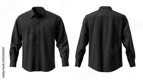 black shirt isolated on white
