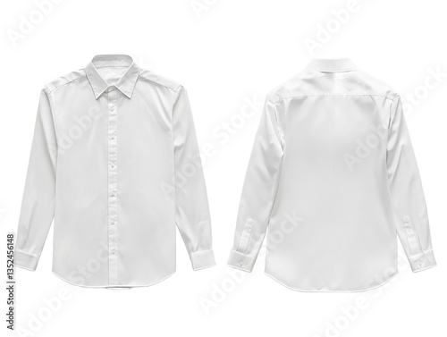 white shirt isolated on white