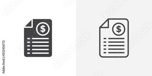 Invoice vector icon symbol. illustration sign collection.