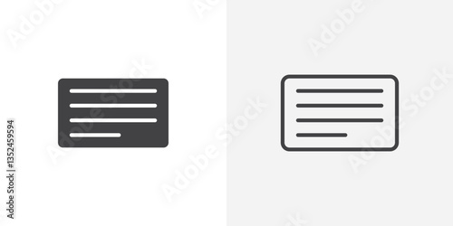 Subtitles vector icon symbol. illustration sign collection.