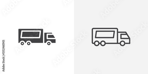 Truck vector icon symbol. illustration sign collection.