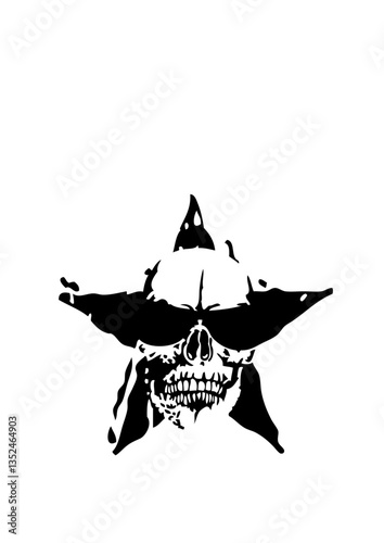 Tete de mort etoile crane logo