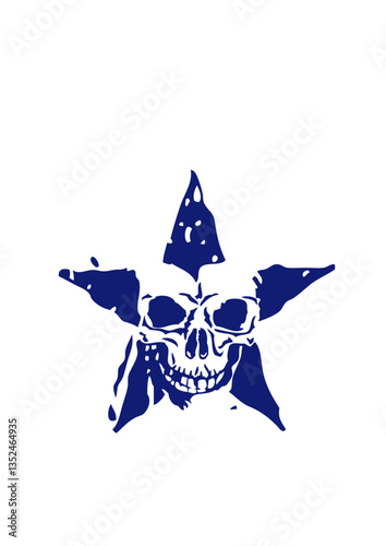 Tete de mort etoile crane logo