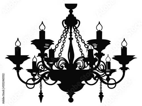 chandelier silhouette black color