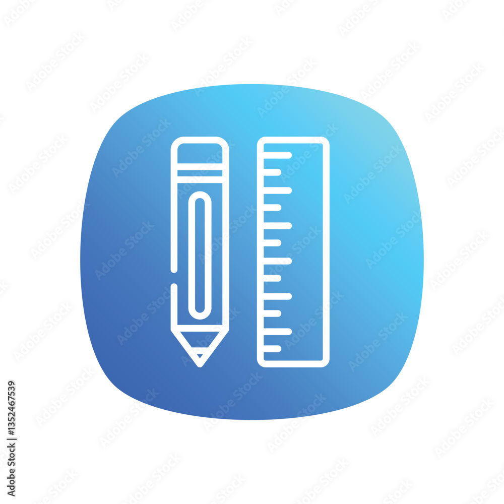 pencil ruler vector icon pencil ruler vector icon