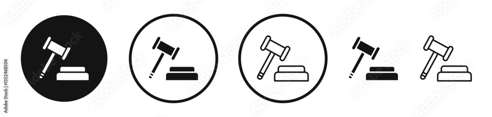 Auction icon set. vector icons for apps and website ui design Auction icon set. vector icons for apps and website ui design