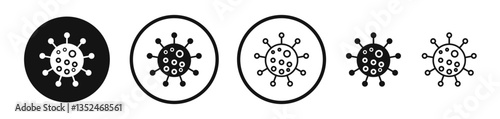 Bacteria icon set. vector icons for apps and website ui design